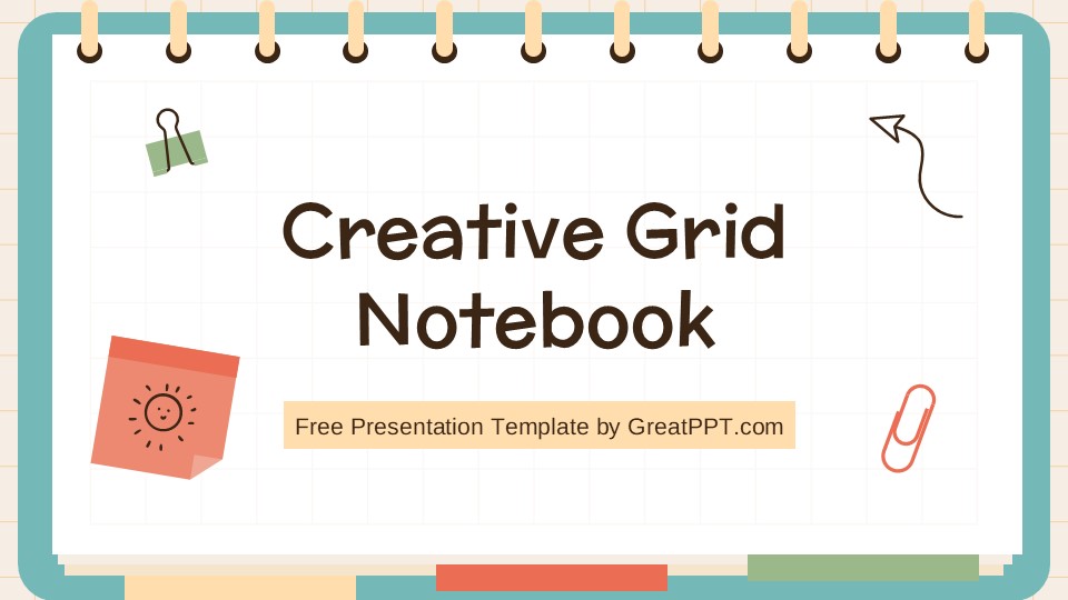 Free Creative Grid Notebook Presentation Theme 1