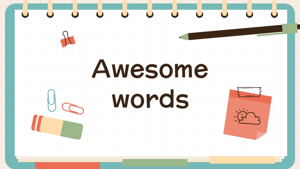 Free Creative Grid Notebook Presentation Theme 11