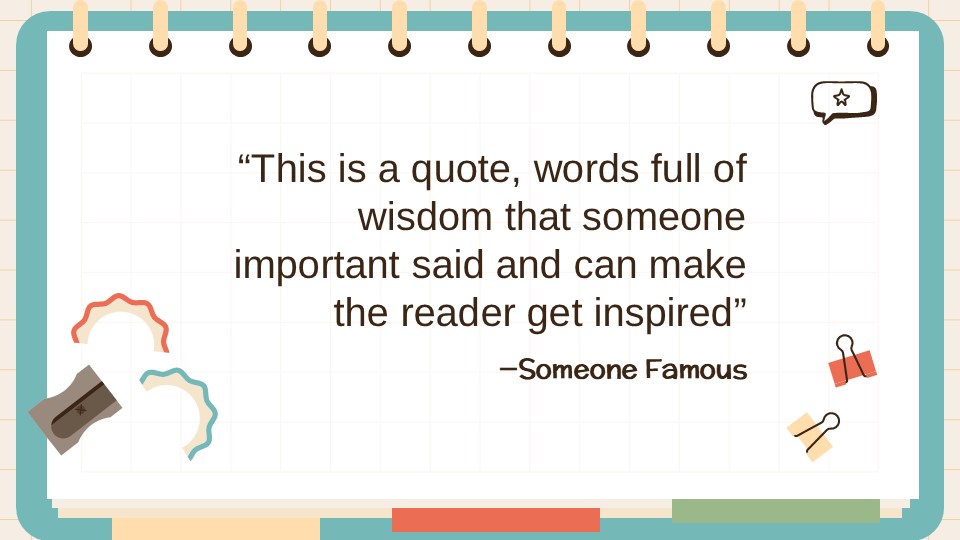 Free Creative Grid Notebook Presentation Theme 12