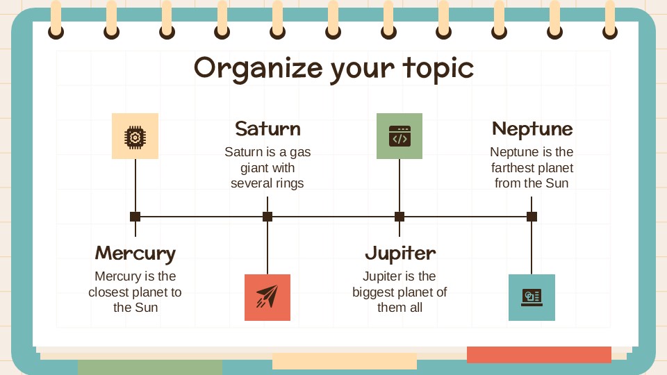 Free Creative Grid Notebook Presentation Theme 28