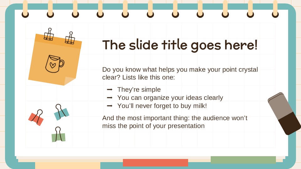 Free Creative Grid Notebook Presentation Theme 6