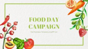Free Food Day Campaign Presentation Theme 1