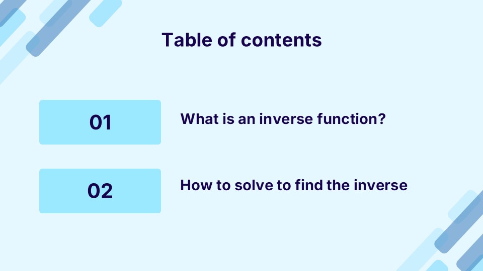 Free Inverse Functions Powerpoint Template 2