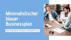 Free Minimalist Blue Business Plan Presentation Theme 1