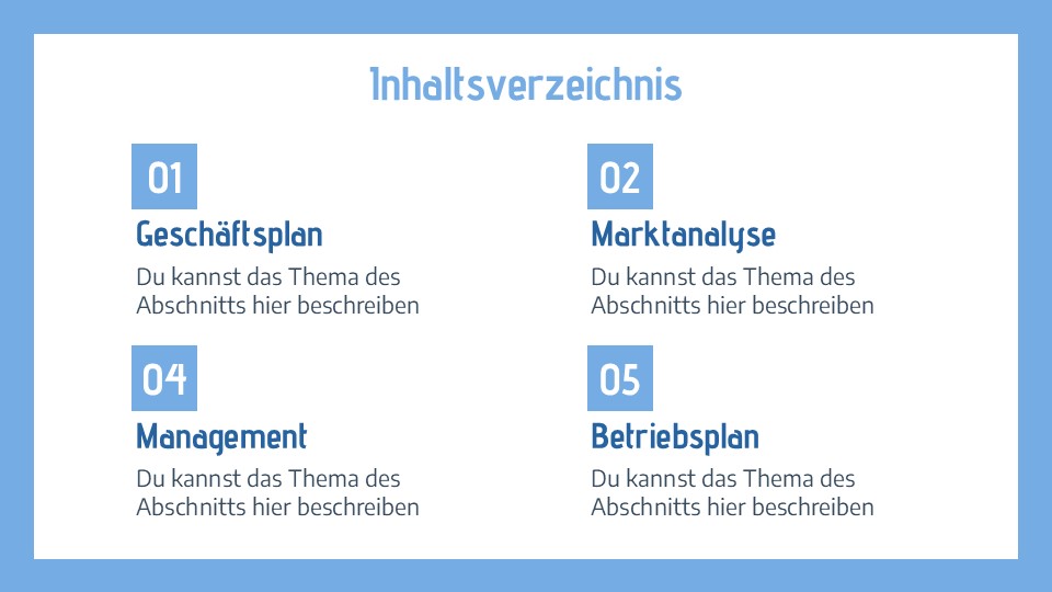 Free Minimalist Blue Business Plan Presentation Theme 2