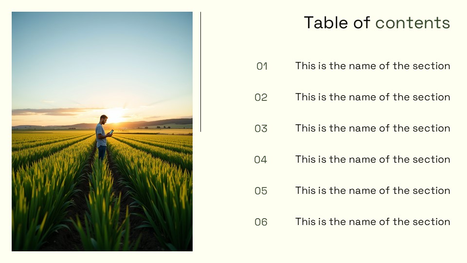 Free Modern Agriculture Ppt Template 2
