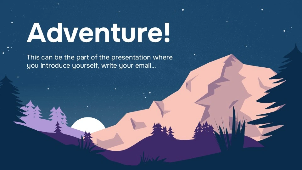 Free Mountain Trip Powerpoint Template 3