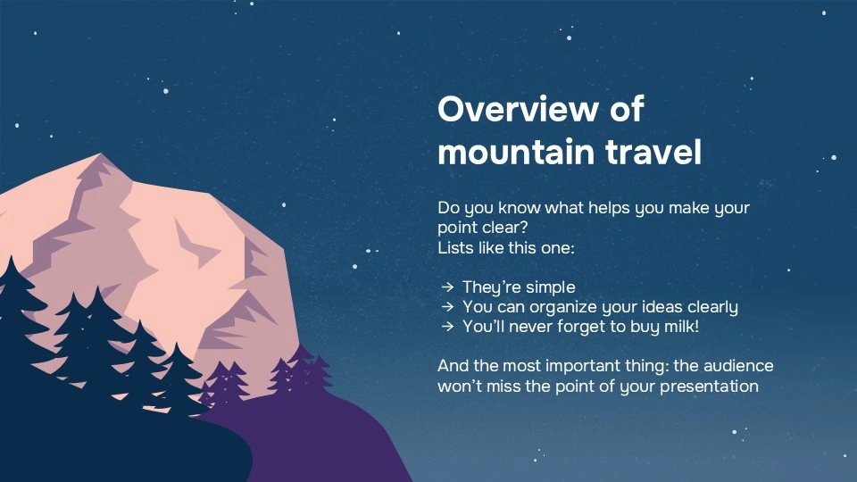 Free Mountain Trip Powerpoint Template 6