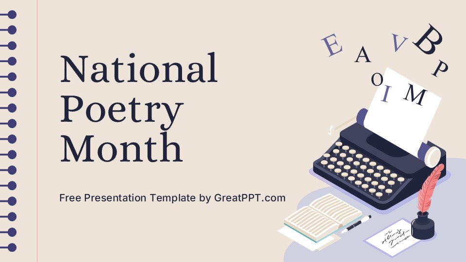 Free National Poetry Month Presentation Theme 1