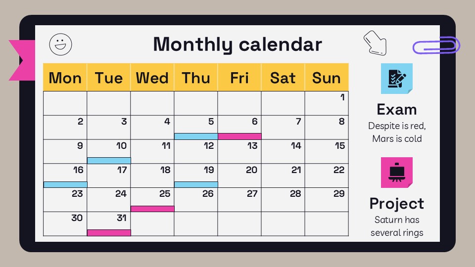 Free Notebook Planners For High School Tests Presentation Theme 20