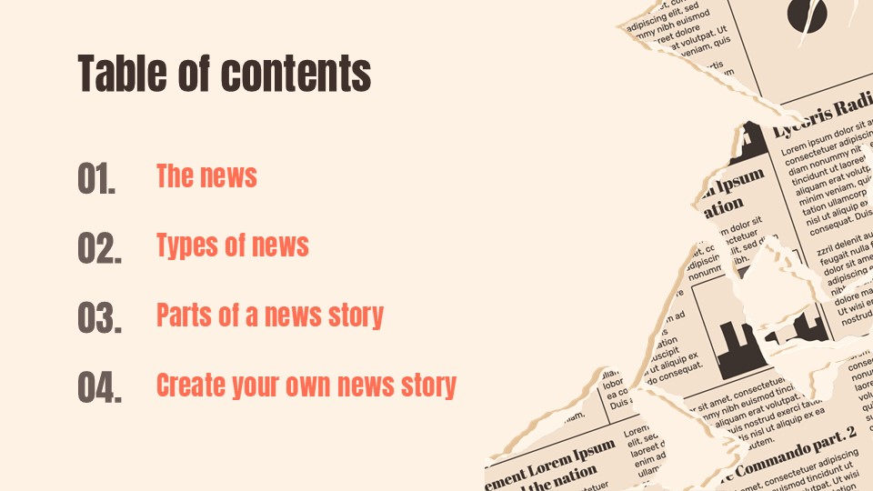 Free Structure Of The News Presentation Theme 2