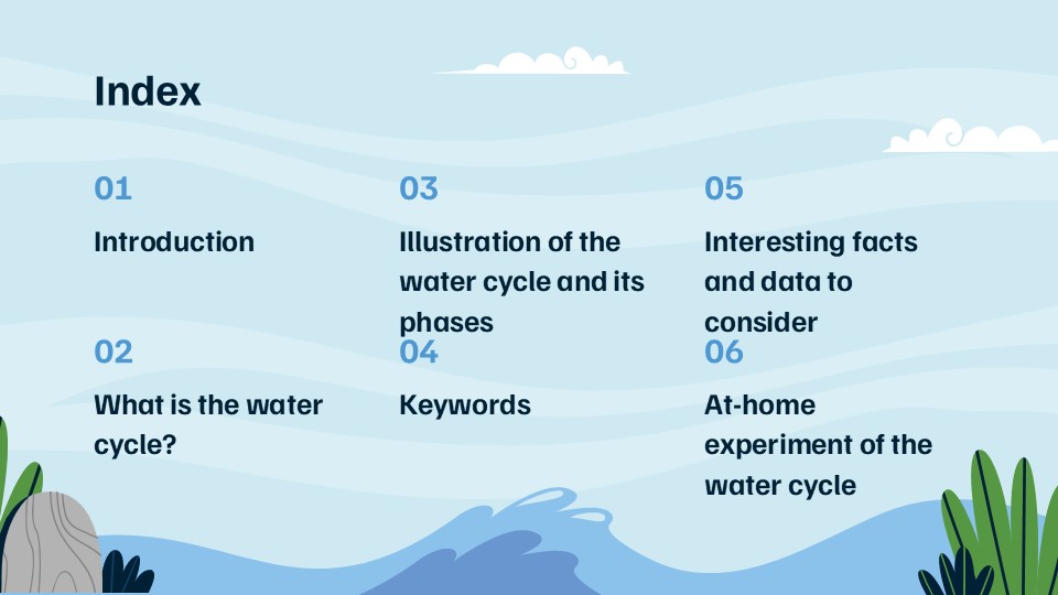 Free Water Cycle Powerpoint Template 2