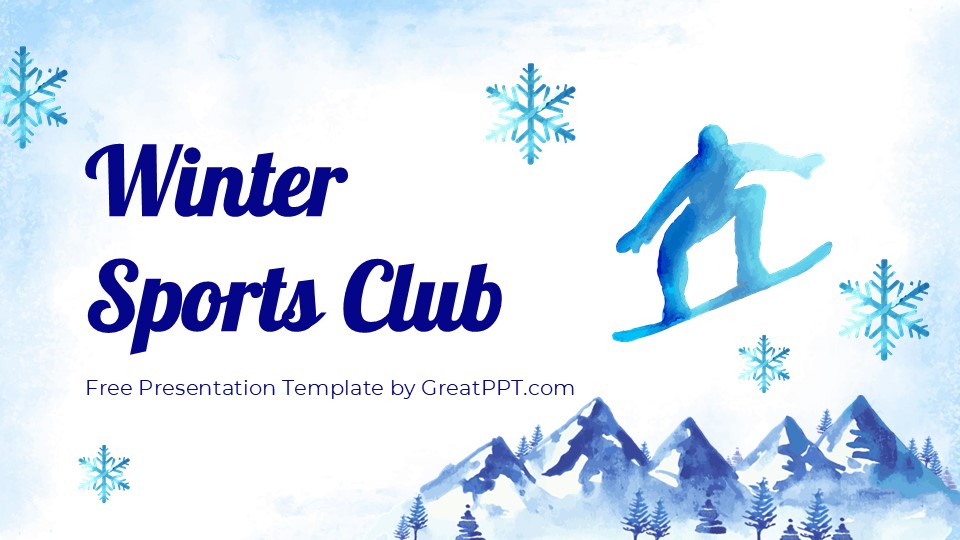 Free Winter Sports Club Presentation Theme 1