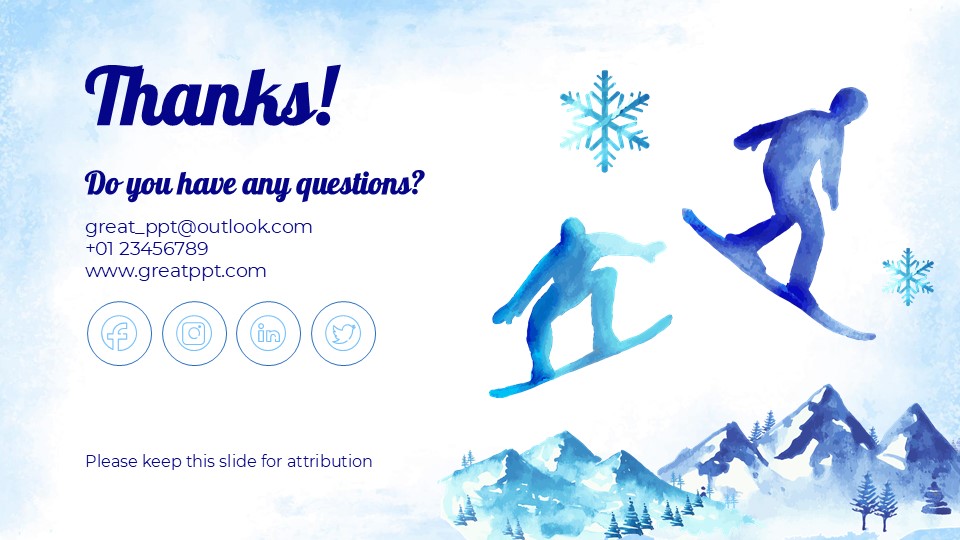 Free Winter Sports Club Presentation Theme 24
