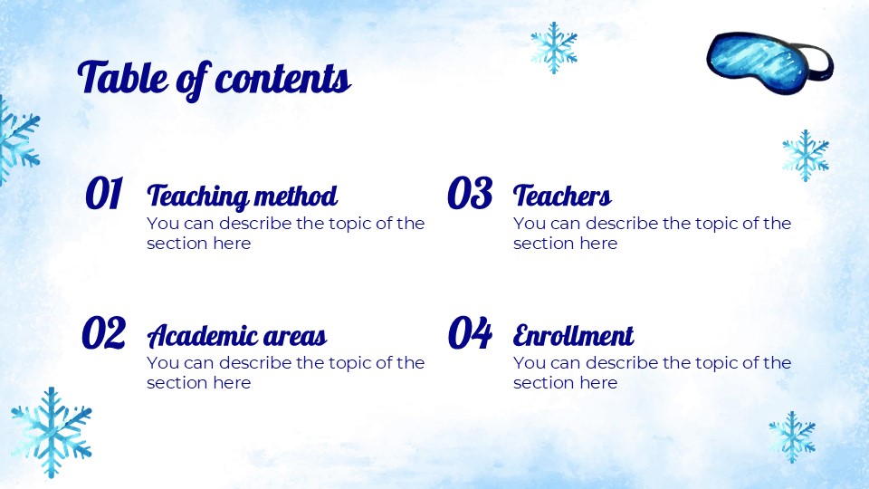 Free Winter Sports Club Presentation Theme 3