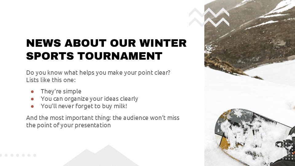Free Winter Sports Tournament Newsletter Presentation Theme 16