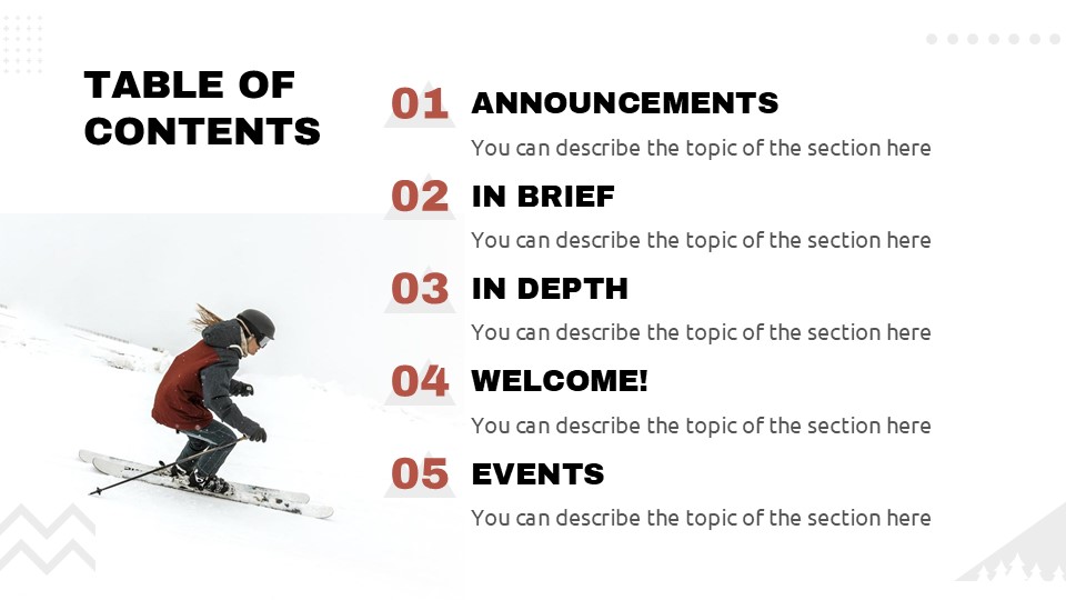 Free Winter Sports Tournament Newsletter Presentation Theme 2