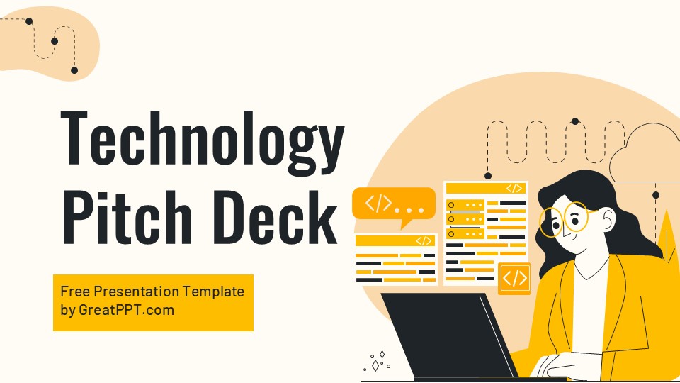 Free Yellow Technology Pitch Deck 1