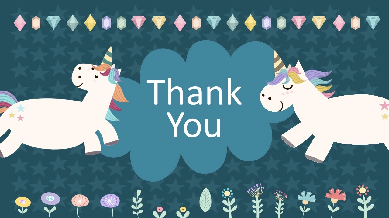 Free Animated Unicorn Presentation Theme 12