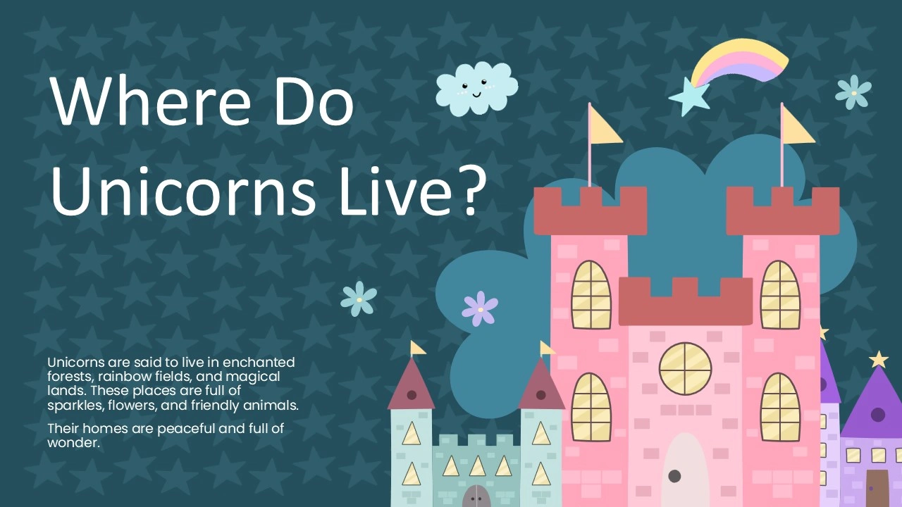 Free Animated Unicorn Presentation Theme 4