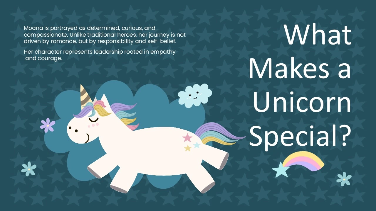 Free Animated Unicorn Presentation Theme 5