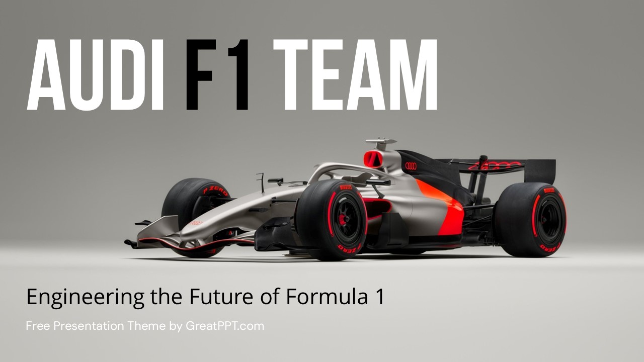 Free Audi F1 Powerpoint Template 1