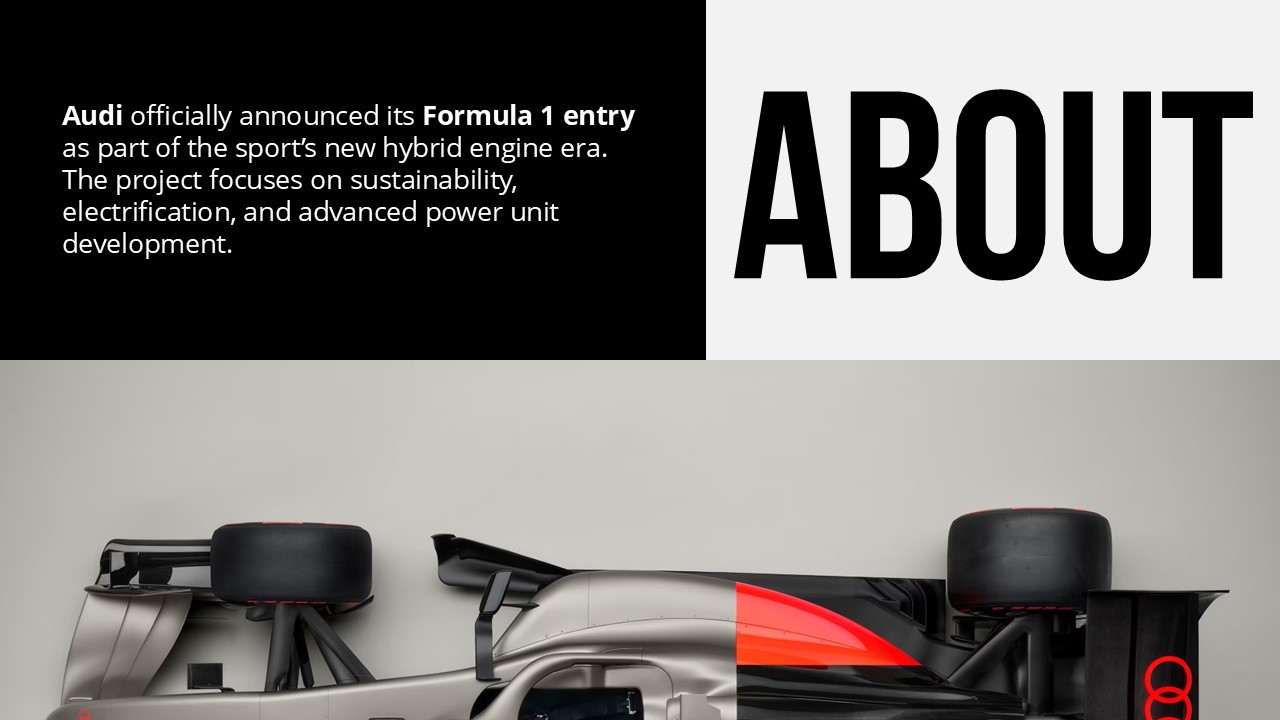 Free Audi F1 Powerpoint Template 3