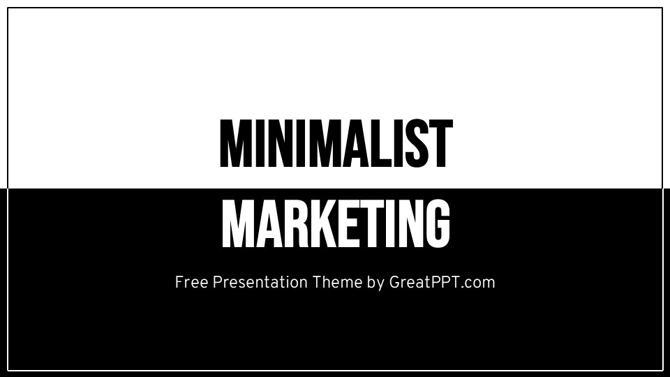 Free Black Minimalist Marketing Plan Presentation Theme 1