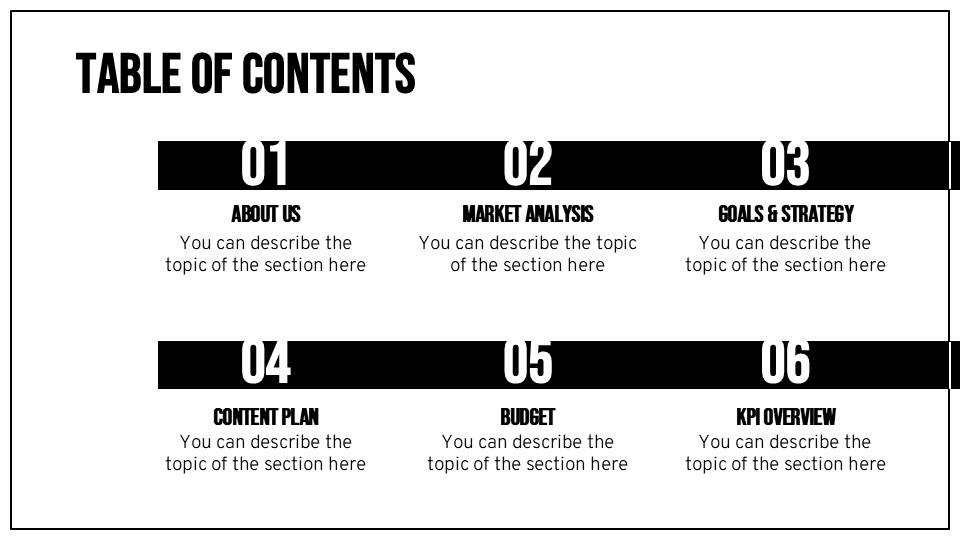 Free Black Minimalist Marketing Plan Presentation Theme 2