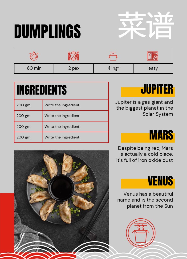 Free China Food Cookbook Powerpoint Template 12