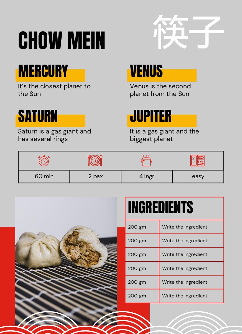 Free China Food Cookbook Powerpoint Template 15