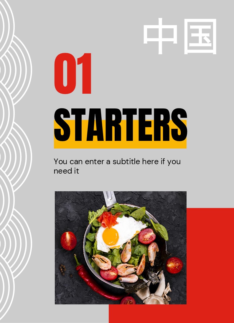 Free China Food Cookbook Powerpoint Template 3