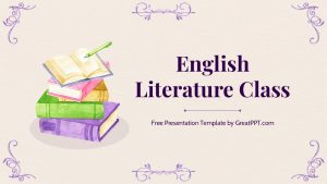 Free English Literature Class Ppt Template 1
