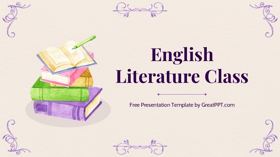 Free English Literature Class Ppt Template 1