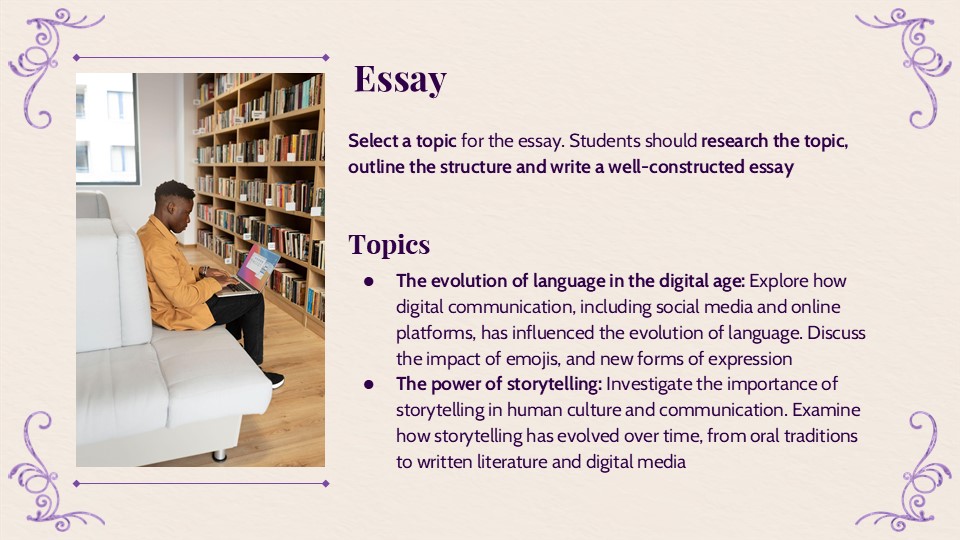 Free English Literature Class Ppt Template 11