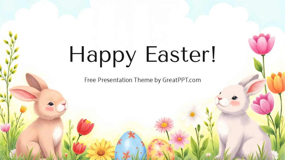 Free Happy Easter Powerpoint Template 1