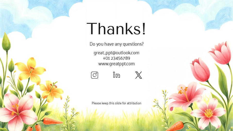 Free Happy Easter Powerpoint Template 10