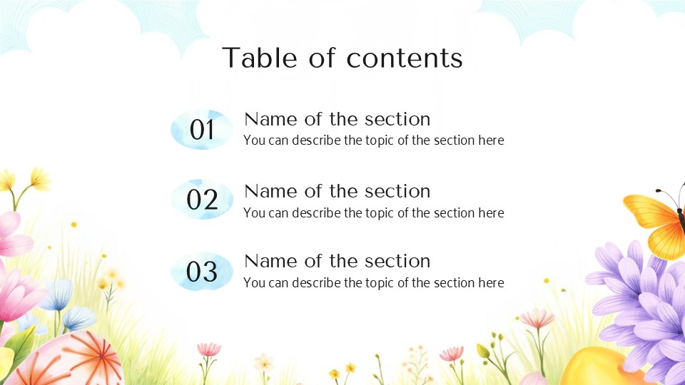 Free Happy Easter Powerpoint Template 2