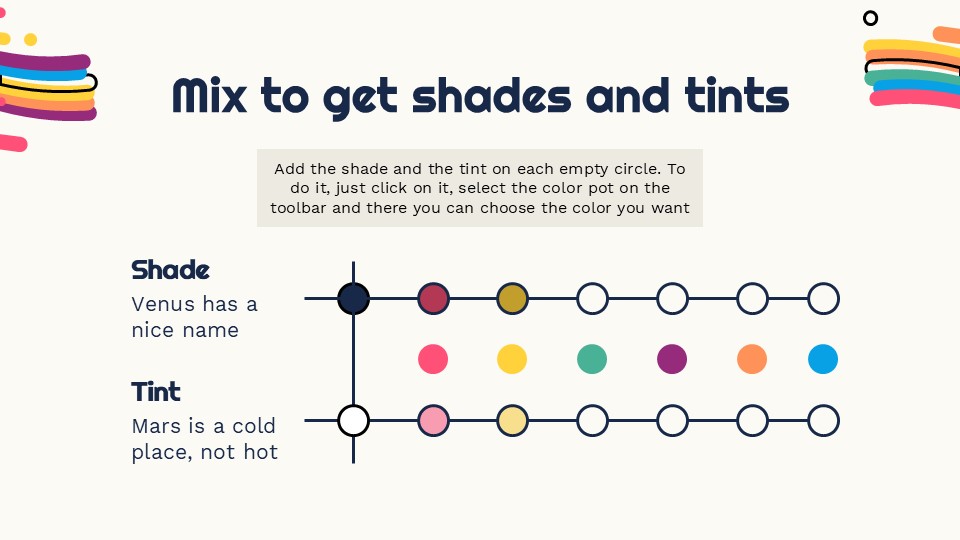 Free Interactive Color Wheel Exercises Presentation Theme 12