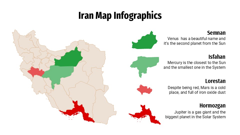 Free Iran Map Infographics For Powerpoint 1