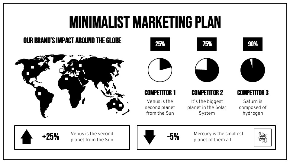 Free Minimalist Marketing Plan Infographics 8