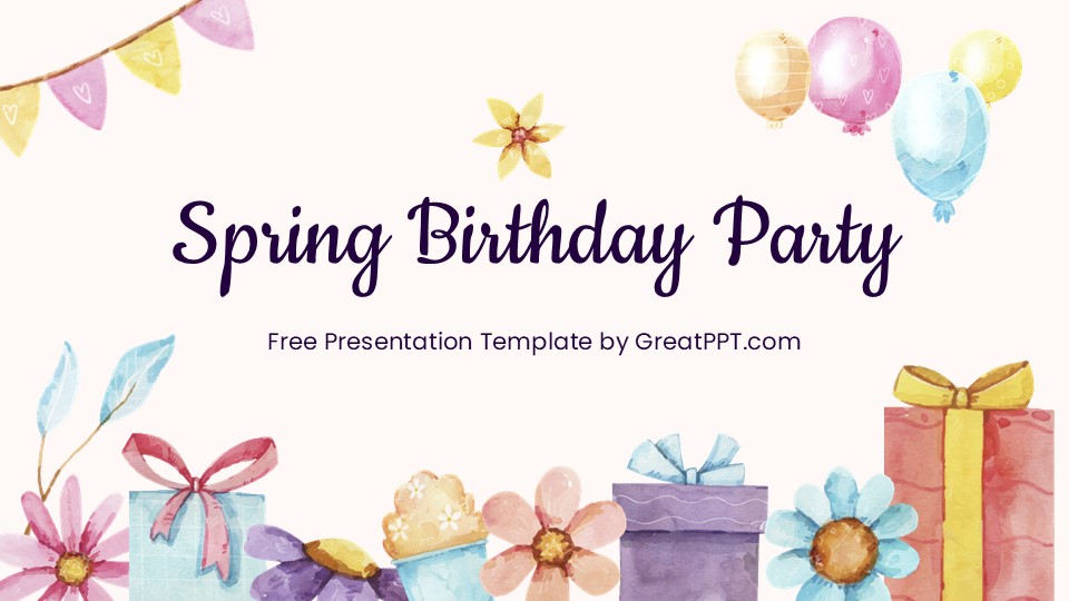 Free Spring Birthday Party Theme 1