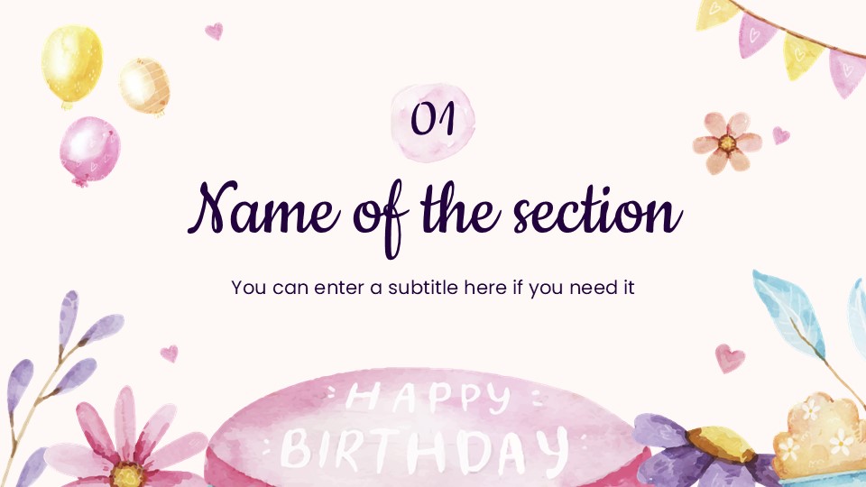 Free Spring Birthday Party Theme 4