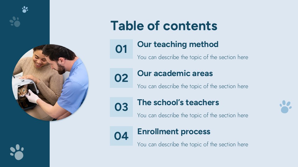 Free Veterinary Medicine Education Center Presentation Theme 2