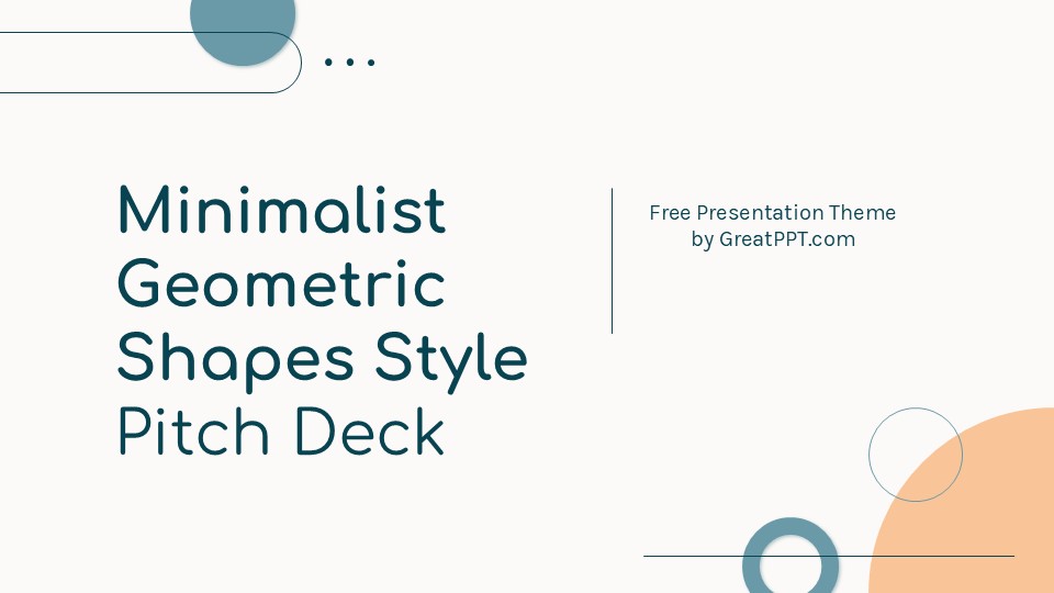 Minimalist Geometric Shapes Style Pitch Deck 1