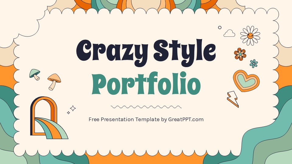 Free Crazy Style Portfolio Powerpoint Template 1