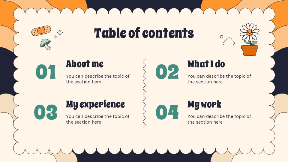Free Crazy Style Portfolio Powerpoint Template 2