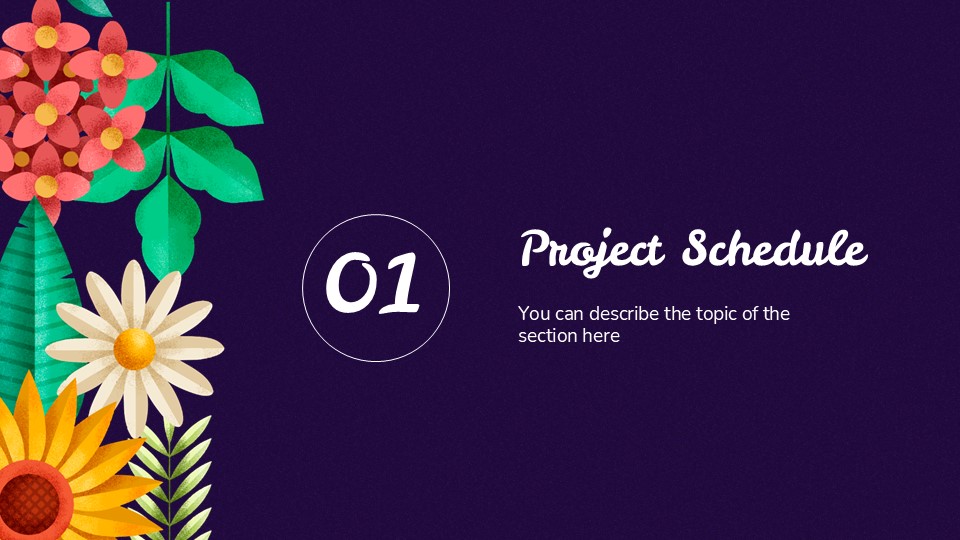 Free Geometric Floral Business Meeting Presentation Theme 5