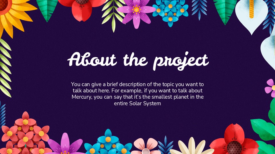 Free Geometric Floral Business Meeting Presentation Theme 6
