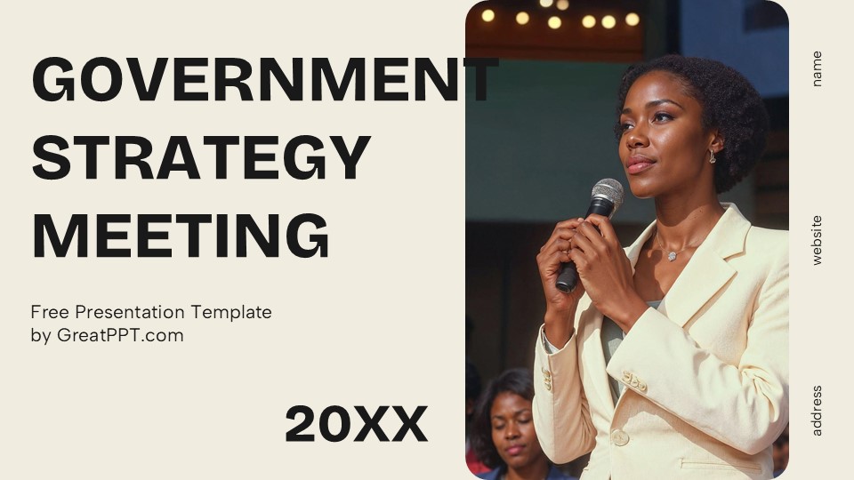 Free Government Strategy Meeting Presentation Theme 1